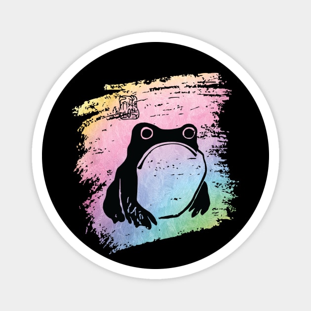 Grumpy Matsumoto Hoji Frog Toad Magnet by The WYLD Tribe